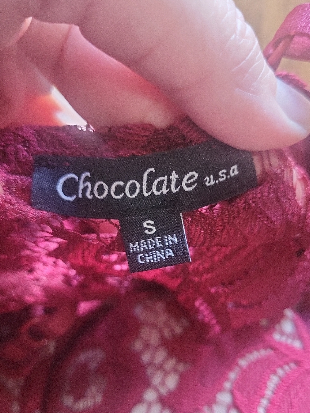 Chocolate USA Burgandy Dress Size Small - Picture 4 of 7